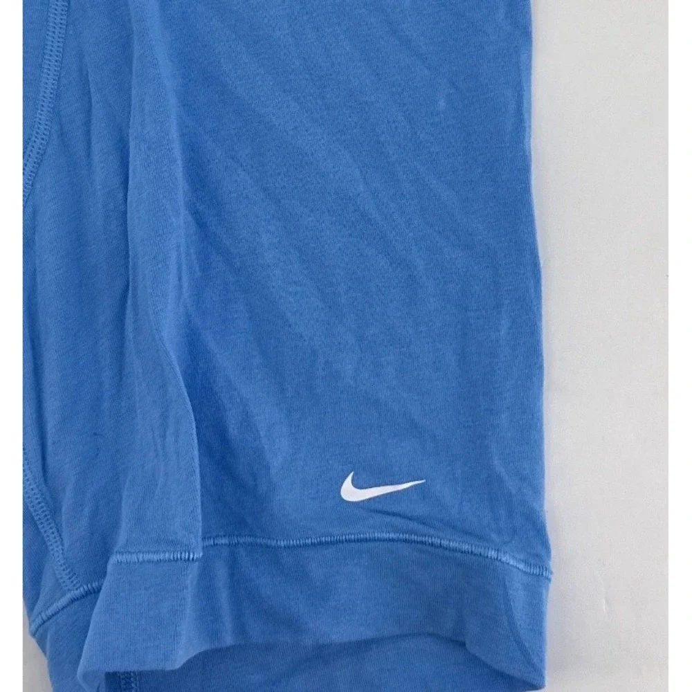 Nike Mens Cotton Stretch Boxer Briefs Light Blue Logo Waistband Underwear Medium